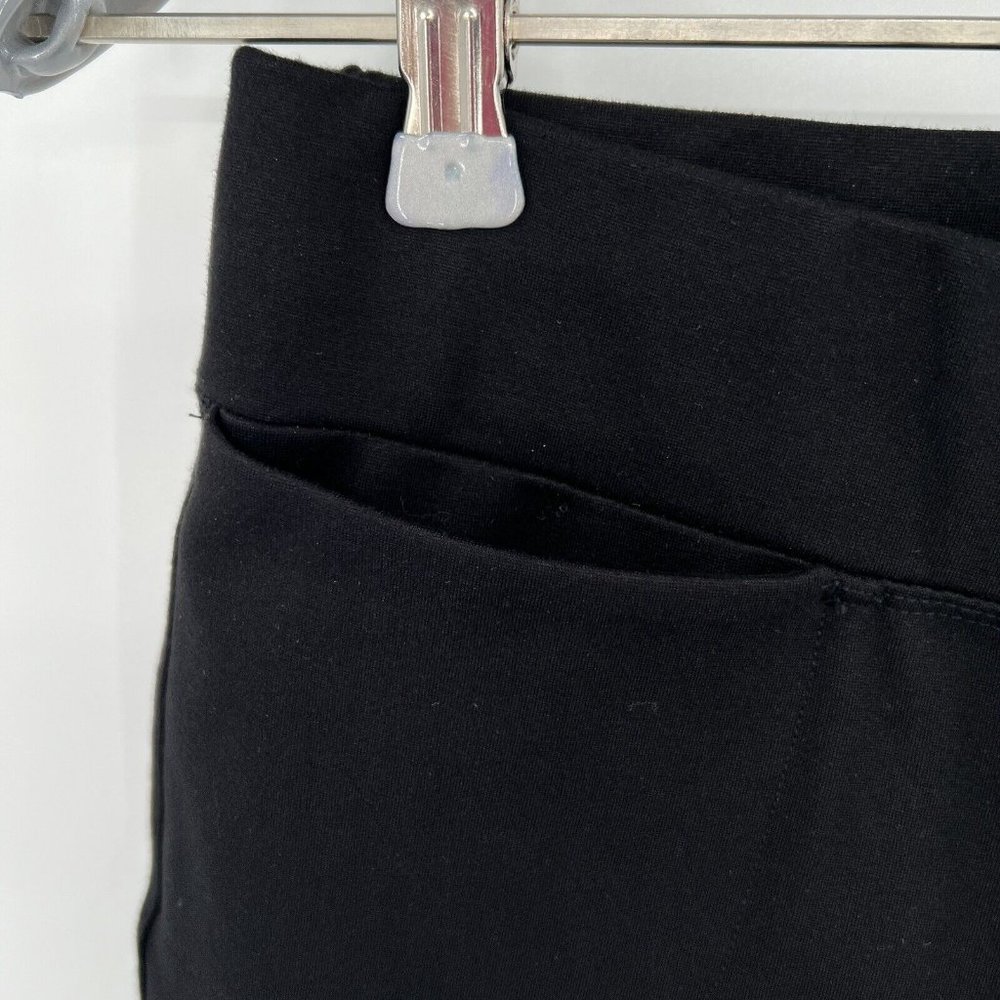 Quince Women's Black Ultra-Stretch Ponte Pants Skinny Leg sz S Petite 24" Career - Picture 2 of 8